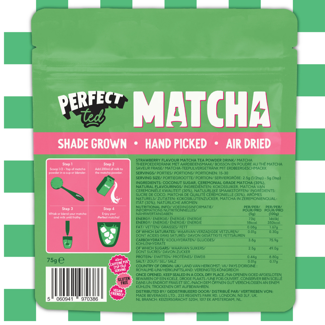 Strawberry Matcha Powder 75gr