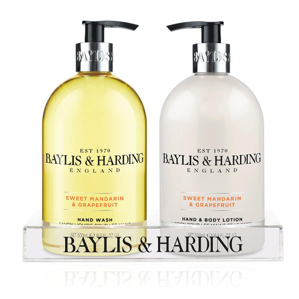 Baylis & Harding Sweet Mandarin & Grapefruit 2 Bottle Set; 500ml Hand Wash & 500ml Hand & Body Lotion - THINK GOURMET
