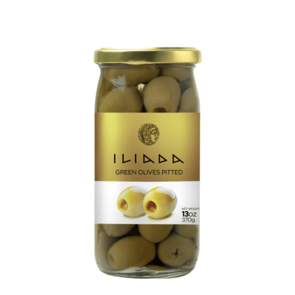 Green Olives Pitted 370gms in Jar - THINK GOURMET