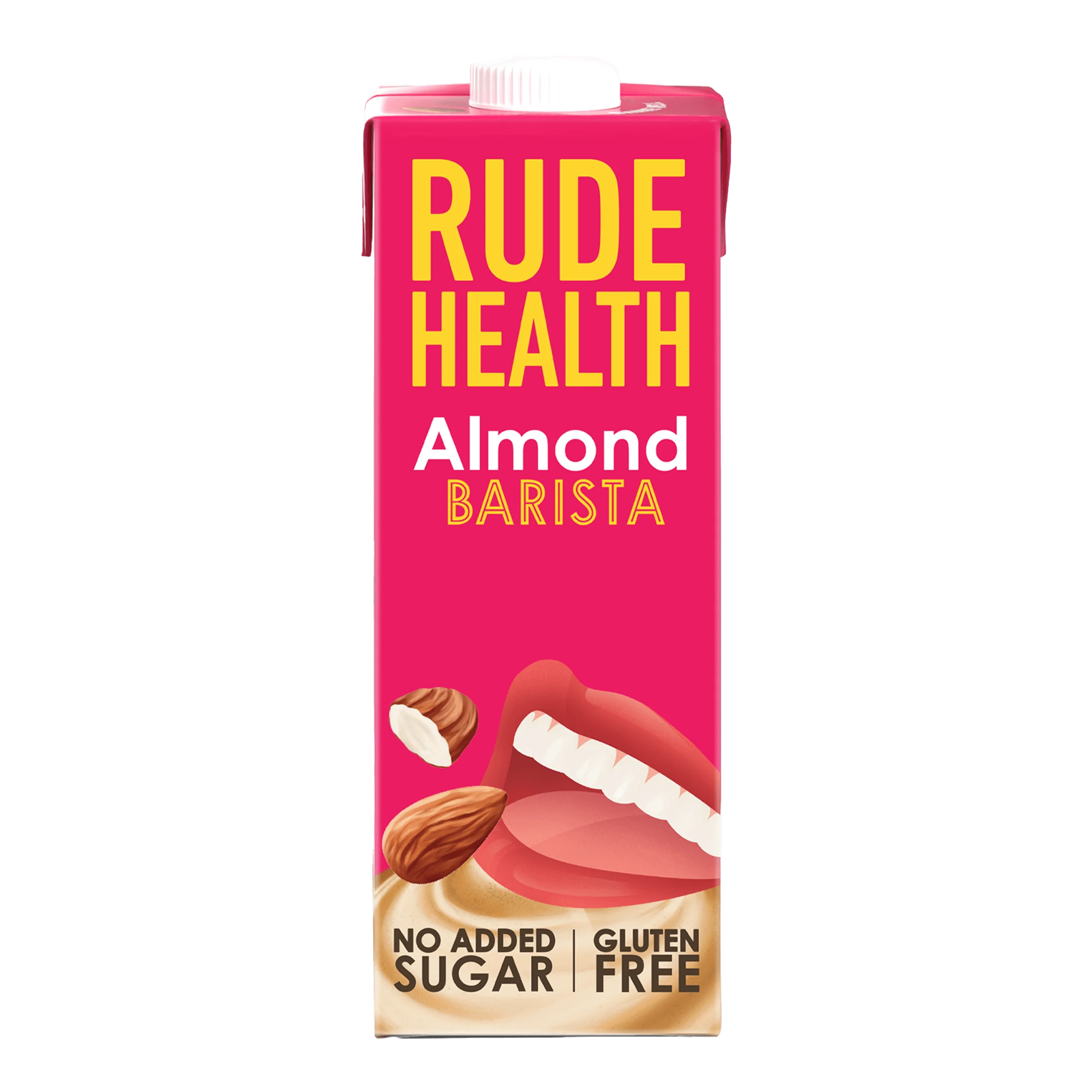 Rude Health Almond Barista packaging on a white background