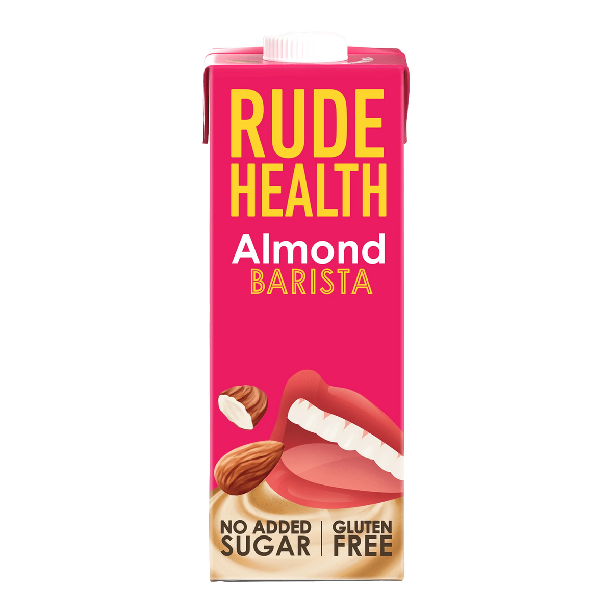 Rude Health Almond Barista packaging on a white background