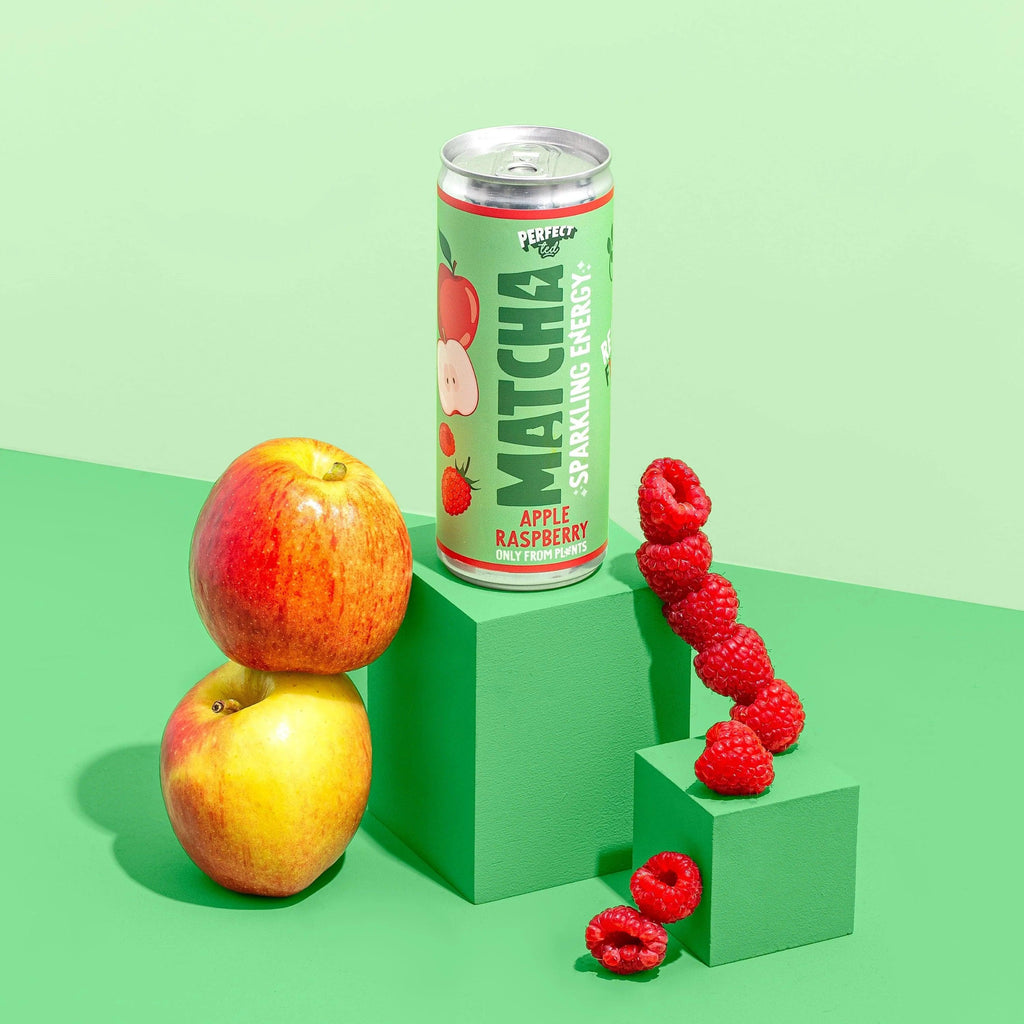 PerfectTed Sparkling Matcha Drink Apple Raspberry 250ml - THINK GOURMET