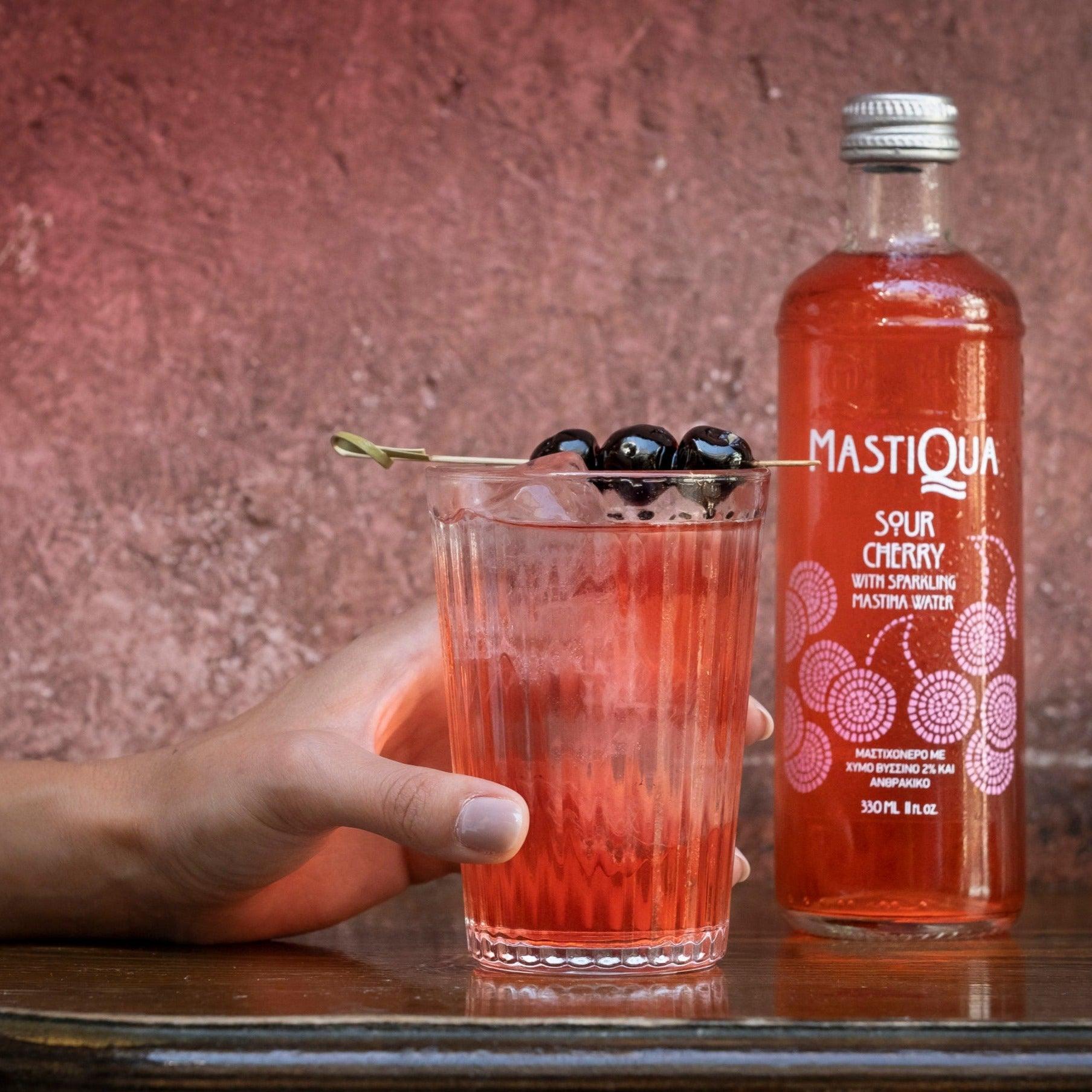 Sour Cherry Mastiqua Water 330ml - THINK GOURMET
