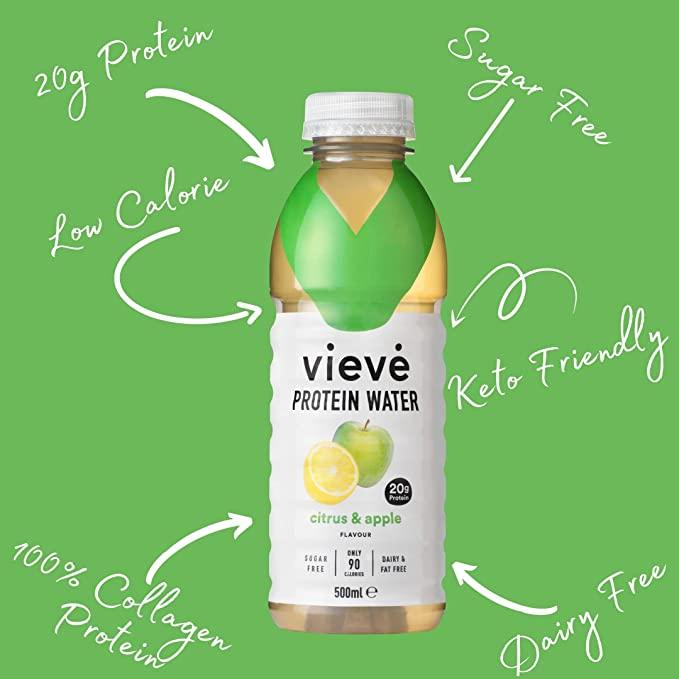 Vieve Protein Water - Citrus & Apple 500ml - THINK GOURMET